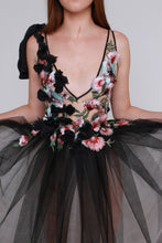 Load image into Gallery viewer, Flamingo Tulle Gown Black